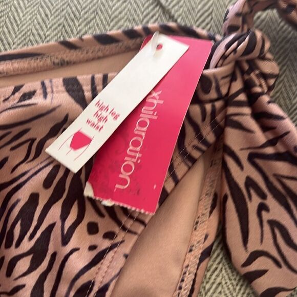 NWT Xhilaration Women's High-Leg High-Waist Side-Tie Bikini Bottom XS - Picture 6 of 9